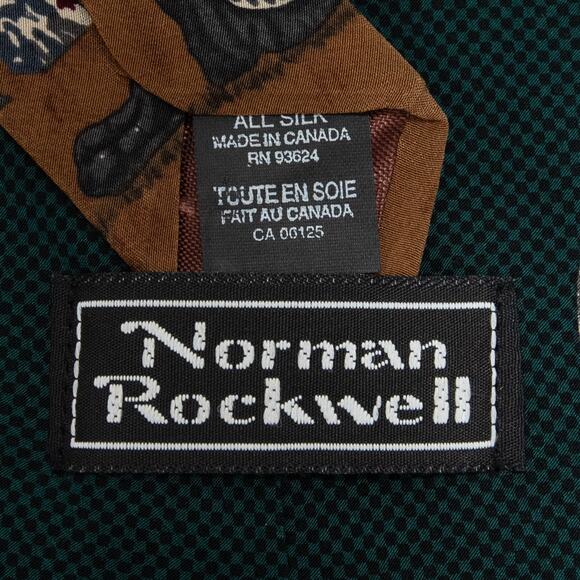 Vintage Norman Rockwell 100% Silk Necktie - Picture 5 of 9